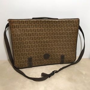 Vintage Fendi Leather Messenger Bag
